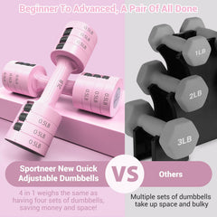 Sportneer dumbbell in use performing biceps curl to build controlled strength