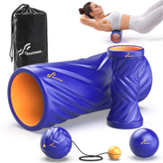 Sportneer front packaging showing full 4-in-1 roller set and benefits