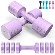 Sportneer front packaging showing full adjustable dumbbell set and benefits