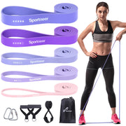 Sportneer front packaging showing full resistance band kit and benefits