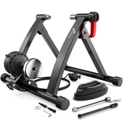 Sportneer front view assembled trainer showing stable base and compatibility benefits