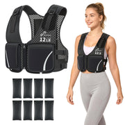Sportneer front view of women's vest showing secure fit and pockets for convenience