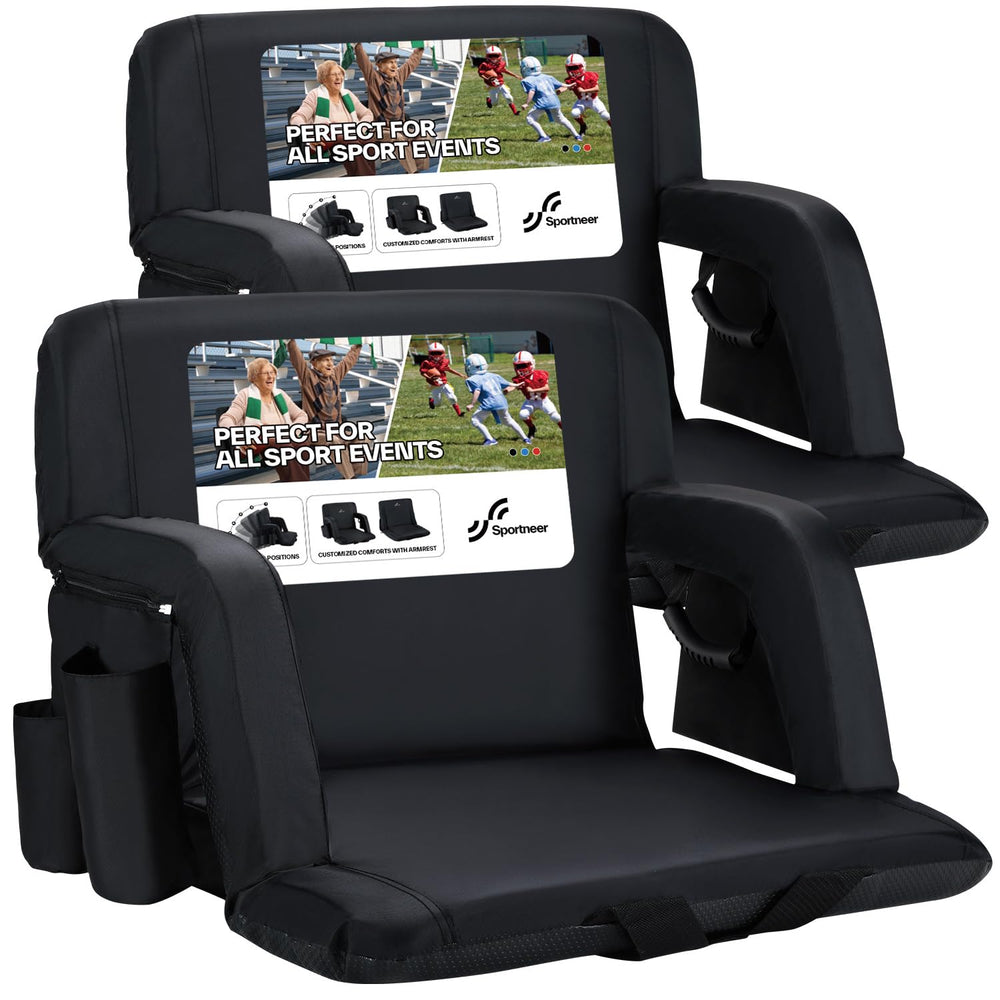 Sportneer front view showing full padded seat and upright support for comfort