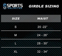 Sports Unlimited girdle next to ruler showing size and visible cup pocket utility