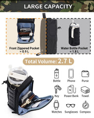 sportsnew front zip pocket open revealing phone storage benefit