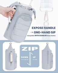 sportsnew side zipper detail enabling easy bottle insertion benefit