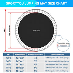 SPORTYOUTH detailed view of reinforced V‑ring and thicker steel ring for secure spring attachment