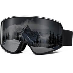 SPOSUNE front view of goggles showing large lens and clear field-of-view benefit