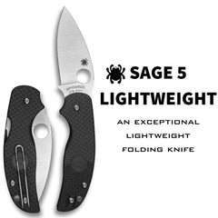 Spyderco Sage 5 close-up of CPM S30V blade edge for lasting sharpness benefit