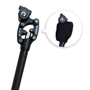 SR Suntour SP12 NCX front view showing sleek post and clamp, provides reliable comfort