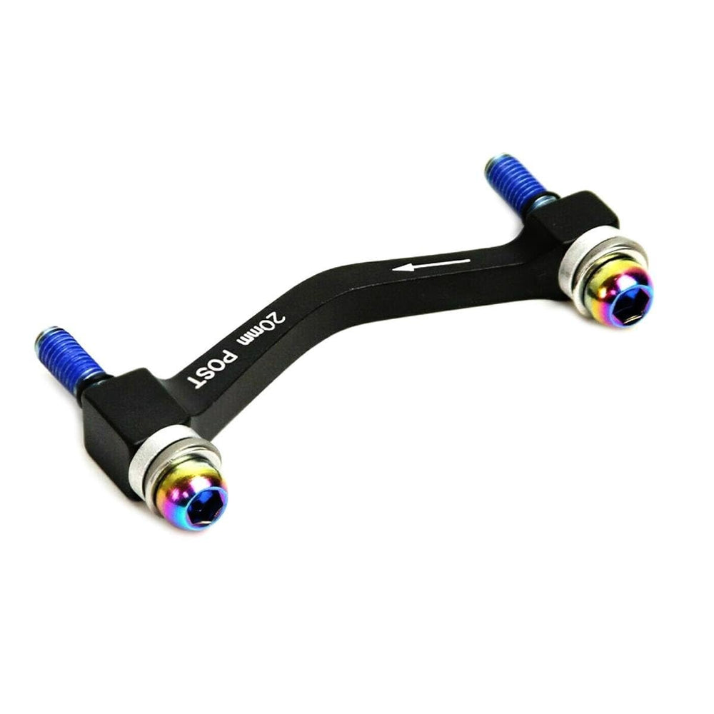 SRAM post bracket front view with stainless bolts showing secure mount benefit