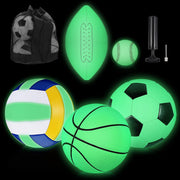 Sratte front view of set showing all five balls and accessories for easy transport
