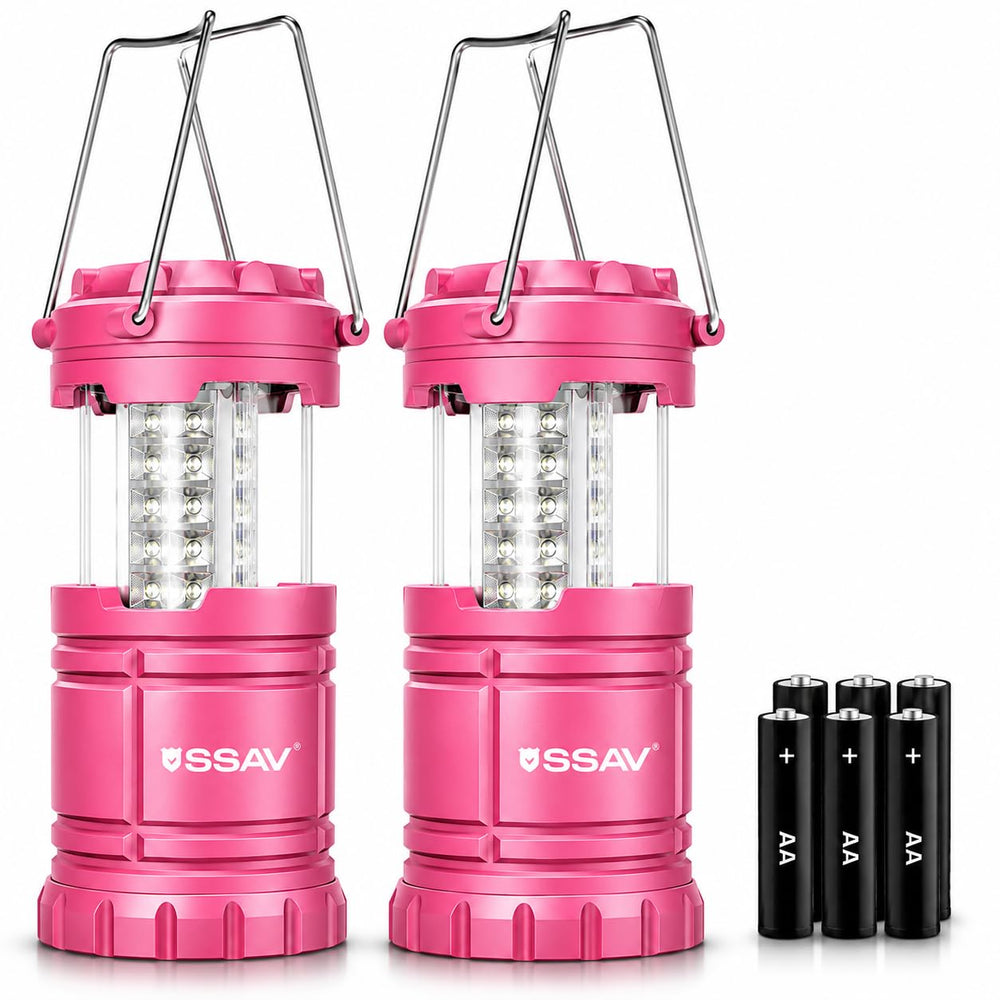 SSAV front view of the two-pack lanterns showing compact ready-to-use design and portability