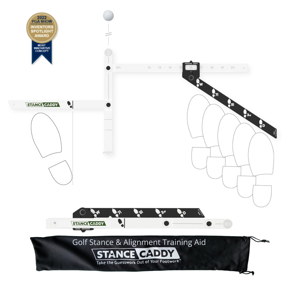 Stance Caddy front view showing markings and portability benefit