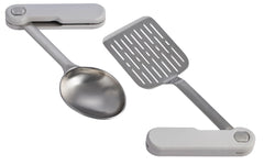 STANLEY folding serving spoon front view showing deep bowl and durable finish benefit