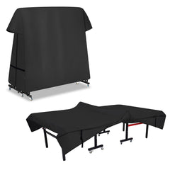 STEECA cover front view showing full fit and protection for 9x5 ft tables