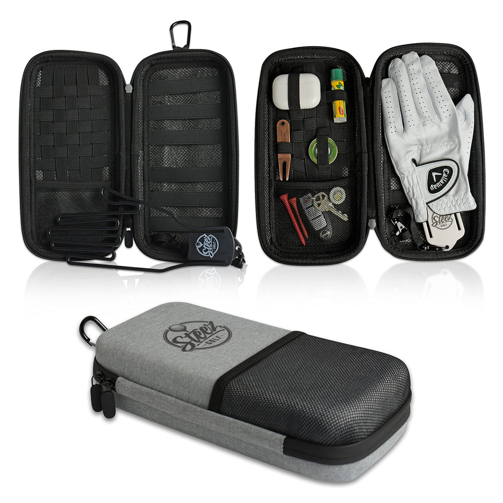 Steez Golf front view showing organized essentials and protection