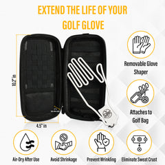 Steez Golf clipped to a golf bag for quick access and secure carry