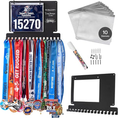 Stekja front view of medal hanger showing clean organized display and pride