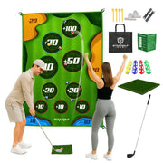 StickyGolf Pro front packaging showing included components and portability benefit