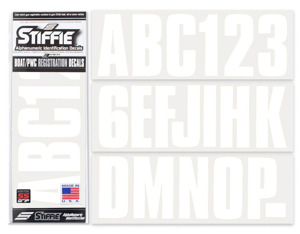 STIFFIE front packaging showing full decal kit and quantity benefit