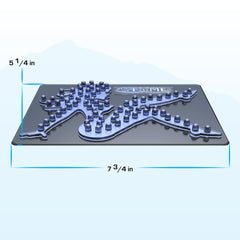 Stompgrip close-up of 3D texture showing grip and snow-shedding benefit
