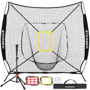 Storgem front view of assembled net showing full 7x7 target and frame benefit