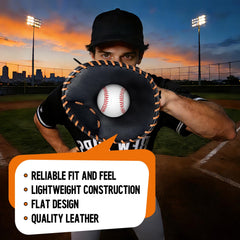 Strdfeve flat mitt profile side view demonstrating easier ball-to-hand transfers