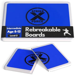 STRIKEXFORCE front view of blue Level 2 board showing branding and durable finish for clear practice