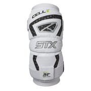 STX Cell V front view showing white arm pad and secure straps for confident protection