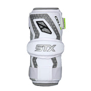 STX Cell VI front view in white showing full three-piece protection and secure fit benefit