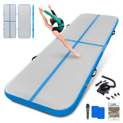 SUDOO front view of inflated tumbling mat showing stable training surface and portability