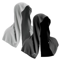 Sukeen front view of hoodie towel showing full coverage and cooling benefit