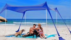 SUN NINJA front view of 10x10 canopy showing shaded area and easy access