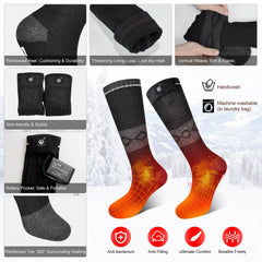 Sun Will socks worn in snow demonstrating outdoor warmth and mobility