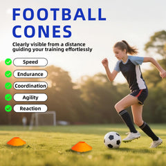 Sunbaba cones stacked and arranged for drill variety and field marking