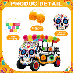 Suncalla skull backdrop full display mounted on a cart creating a bold focal point