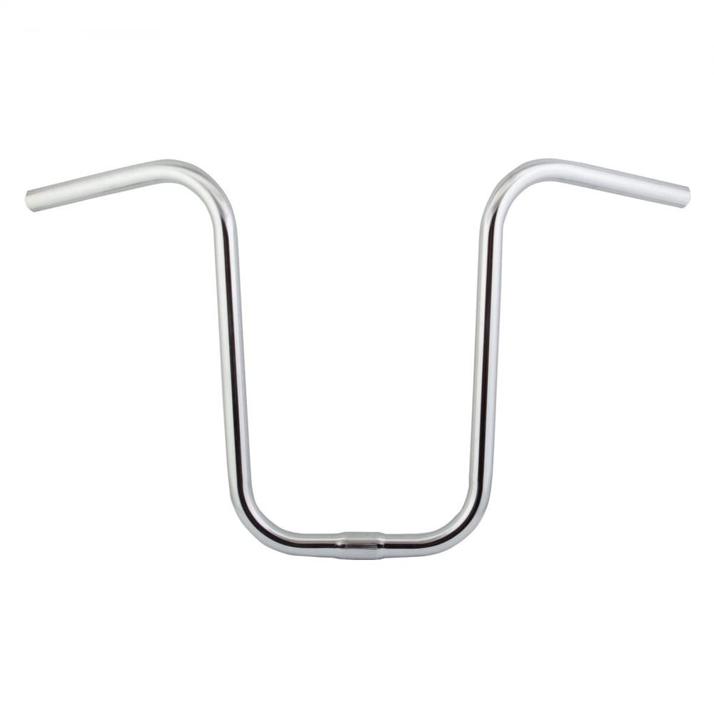 Sunlite lowrider handlebars front view showing chrome finish and retro shape for style