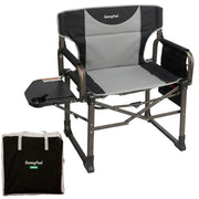 SUNNYFEEL director chair front view showing roomy seat and comfort