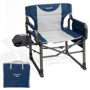 SUNNYFEEL front view of directors chair showing roomy seat and armrests for comfortable outdoors