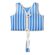 SUNNYLiFE front view of Tino The Tiger vest showing fit and bright design for visibility