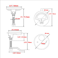 SUNOOM adjustable cam arm detail showing versatile locking range for correct fit