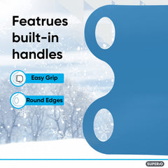 Superio snow slider mat underside detail highlighting smooth glide surface