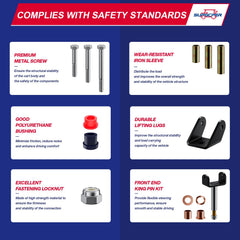 SUPGCPER delta upper clevis components displayed to show fitment and strengthened mounting points