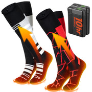 SURGOAL front packaging showing two pairs of heated socks and box for quick setup