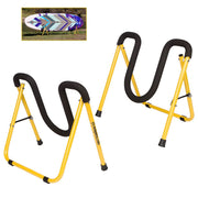 Suspenz front view of EZ-Fold stand showing stable support and easy setup