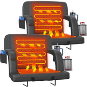 Suteck front view showing heated seat and armrests for comfortable warmth