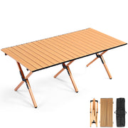 Suzile front view assembled table showing compact footprint and sturdy surface