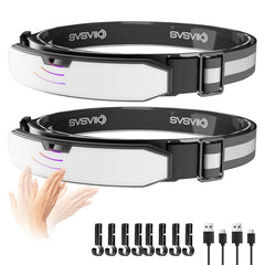 svsviio front view of packaged dual headlamps showing compact design and portability