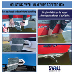 SWELL Wakesurf Creator H3X hex texture close-up reducing turbulence for cleaner waves